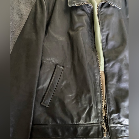 Faconnable Leather Bomber Jacket - Picture 4 of 6